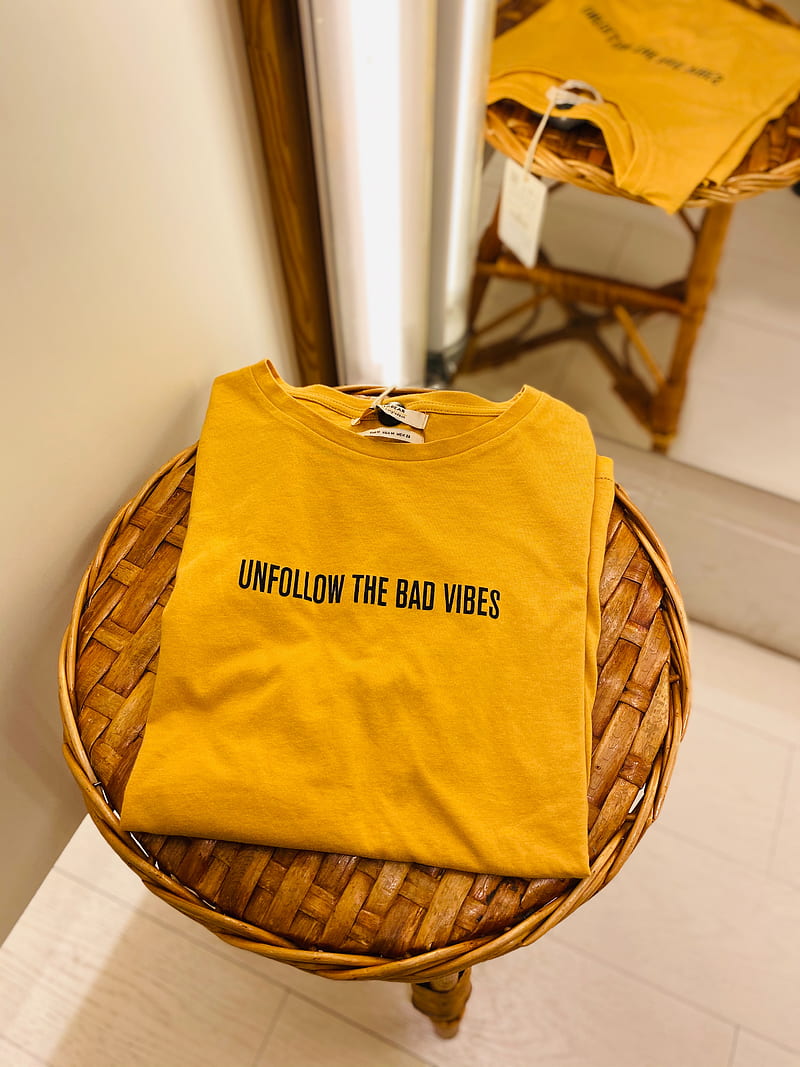 t-shirt, inscription, yellow, words, HD phone wallpaper