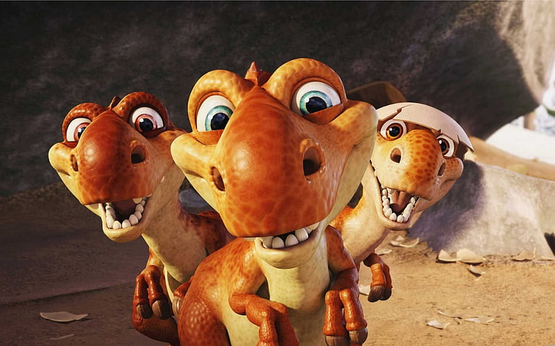 Ice Age 3, cartoon dinosaurs, Dawn of the Dinosaurs, HD wallpaper