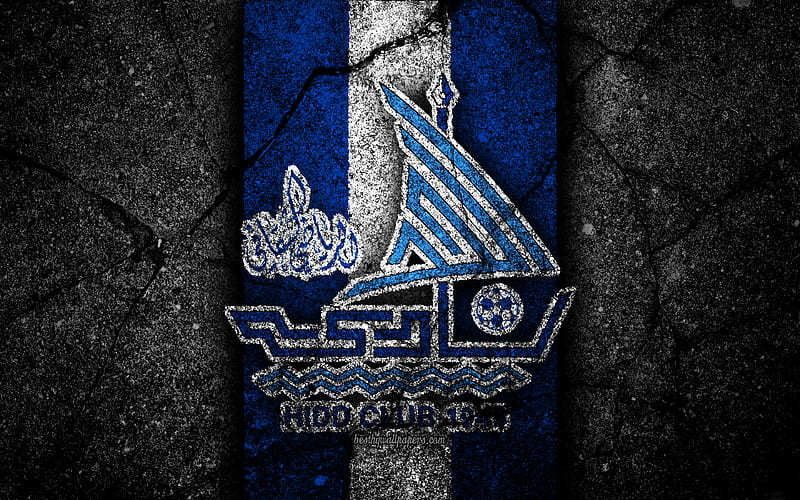 Hidd SCC FC, logo, Bahrain football club, soccer, black stone, Bahraini Premier League, Hidd SCC, asphalt texture, football, FC Hidd SCC, HD wallpaper