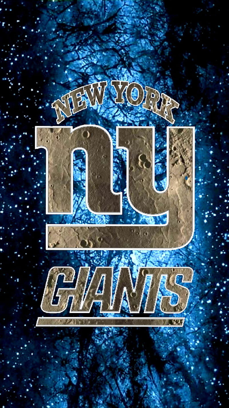 New York Giants, big apple, big blue, football, galaxy, gmen, logo, moon texture, nfl, space, team, HD phone wallpaper