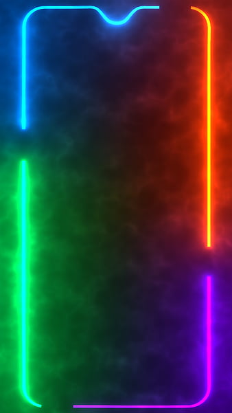 Rainbow OnePlus Lights, amoled, border, dark, dont touch my phone ...