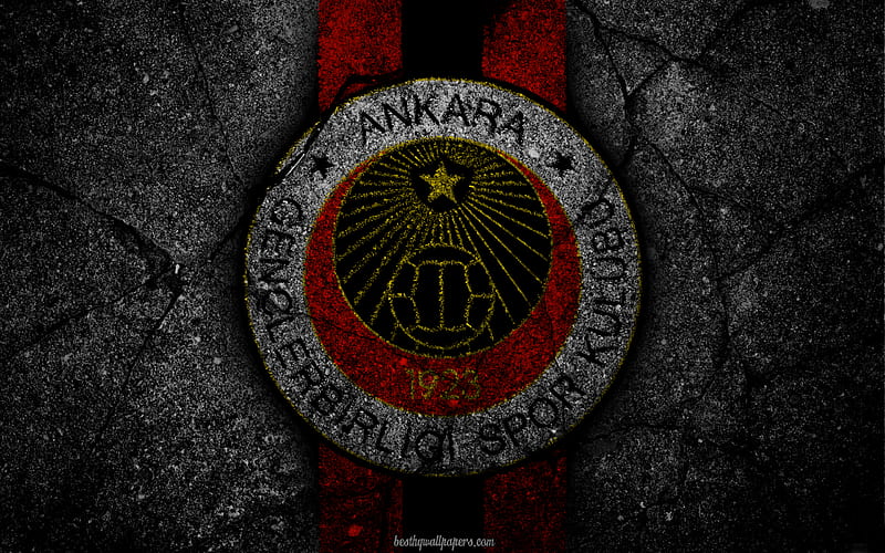 Genclerbirligi, logo, art, Super Lig, soccer, football club, grunge, Genclerbirligi FC, HD wallpaper