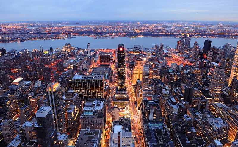 New York - Manhattan, New Jersey, Cities, USA, New York, Manhattan, HD wallpaper