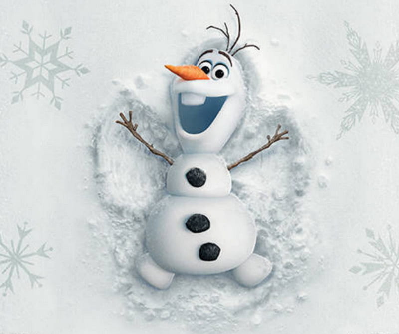 snowman olaf, cartoon, frozen, snow, winter, HD wallpaper