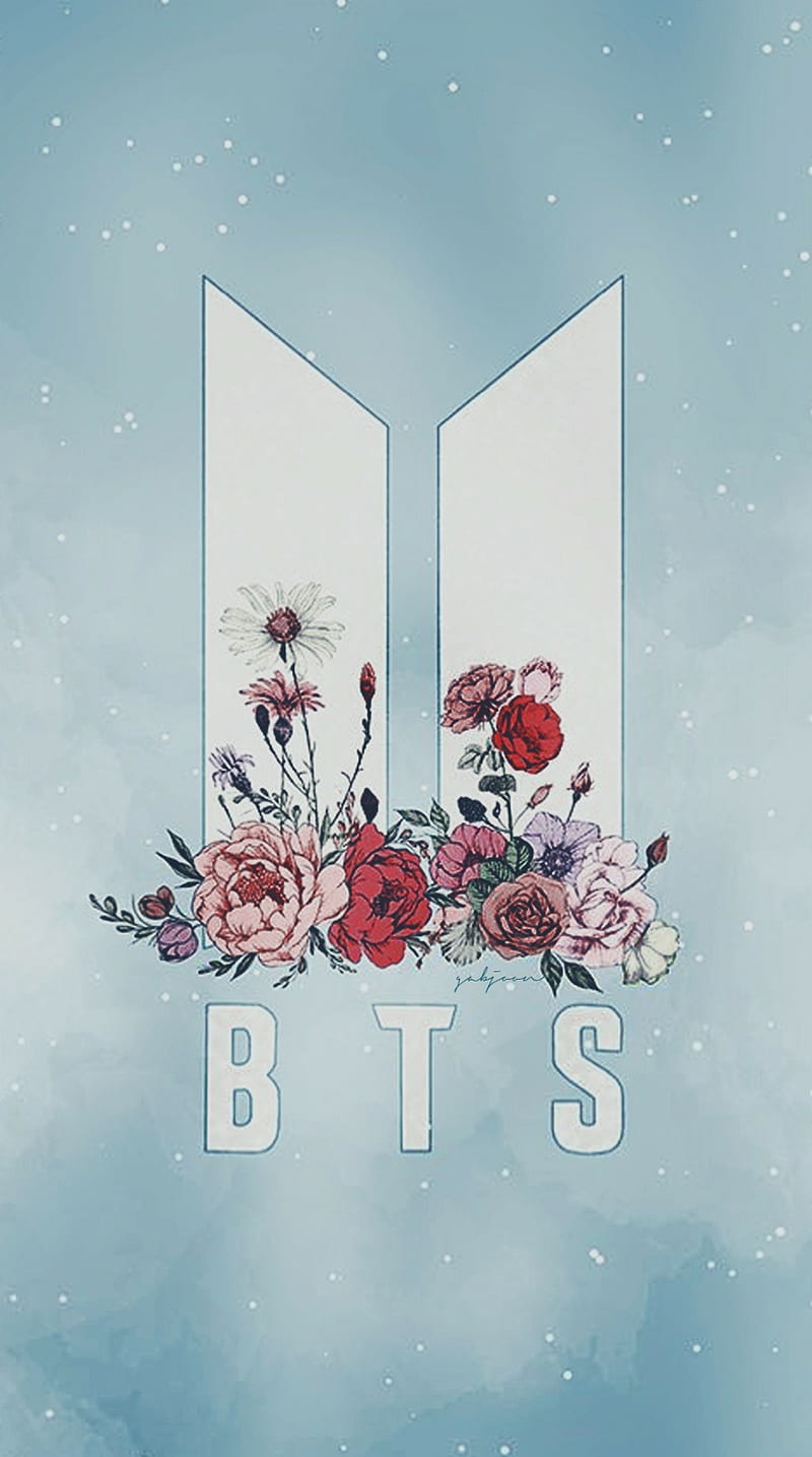 Bts floral, logo, HD phone wallpaper