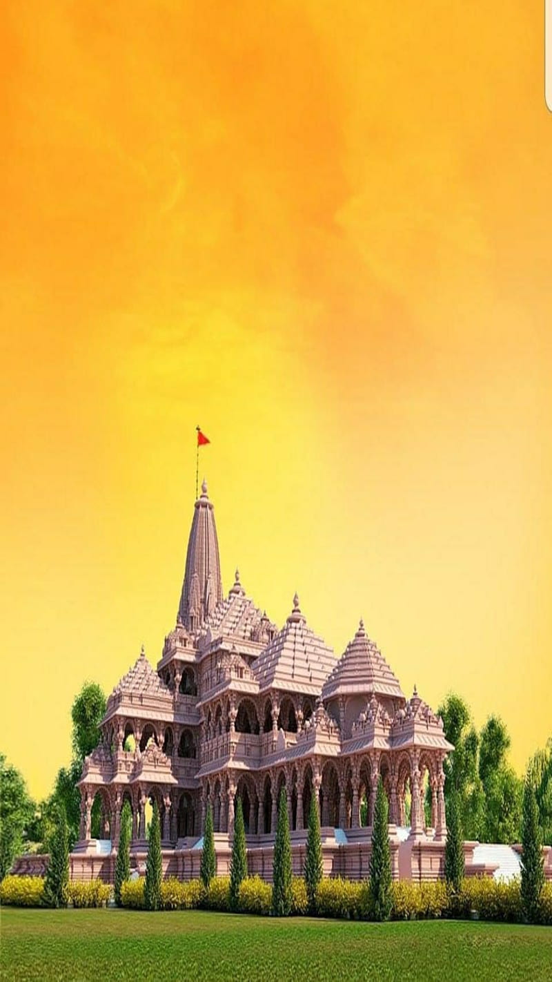 Shri Ram Janm Bhumi, ayodhya, ramayan, shree ram, shri ram, HD phone wallpaper