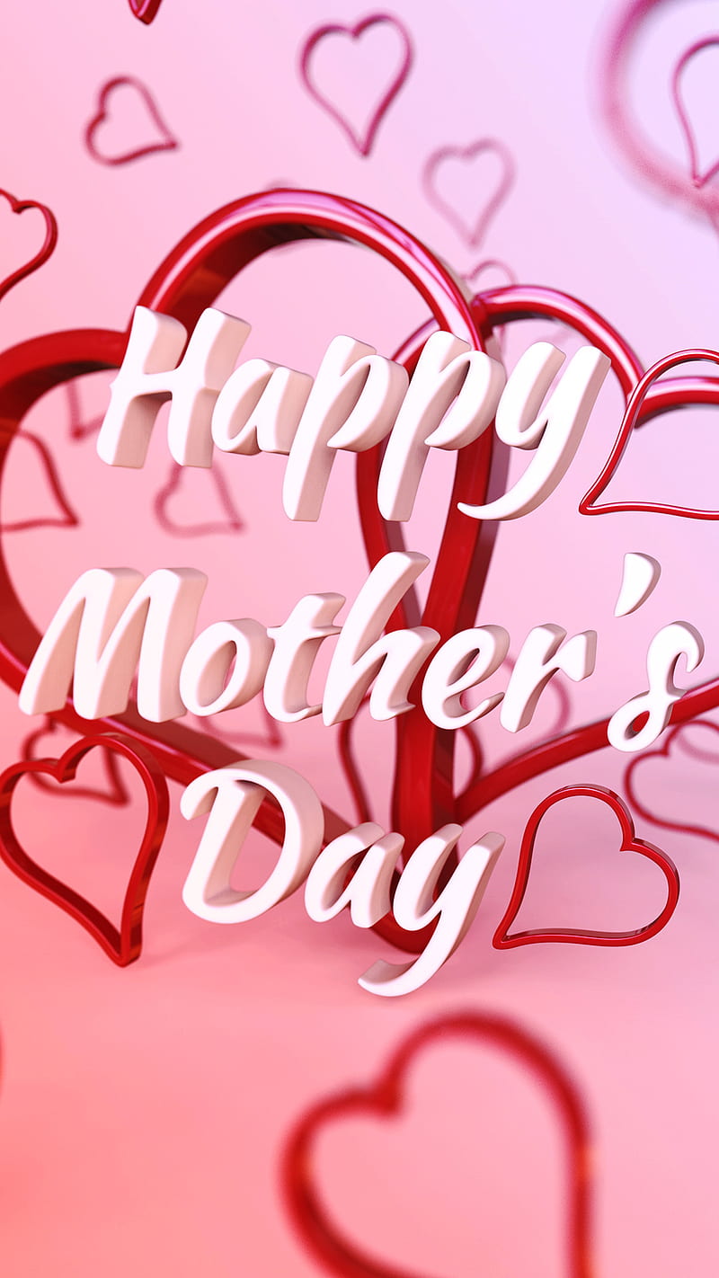 Mothers Day Hearts, family, love, mom, momma, mommy, zmothers, HD phone wallpaper