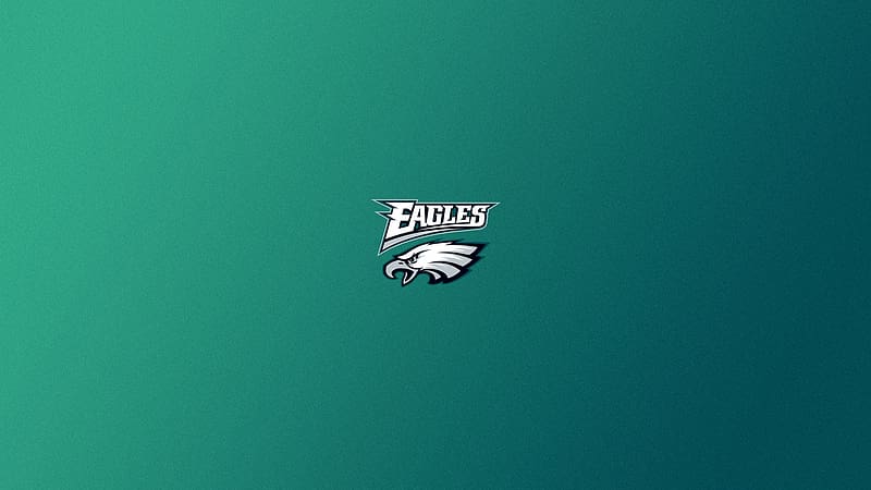 Philadelphia Eagles Minimalism, typography, Minimalism, Philadelphia Eagles, green background, logo, HD wallpaper