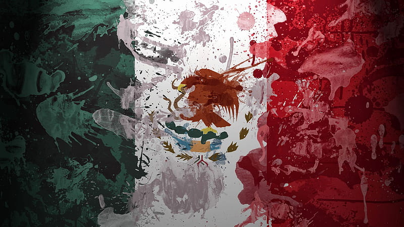 Mexican Flag Painting Mexican, HD wallpaper