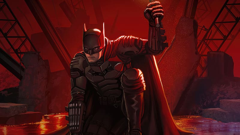 The Batman With Firelight, the-batman, batman, superheroes, artwork, artist, artstation, HD wallpaper