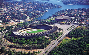 Johannesburg Stadium, soccer, aerial view, football stadium, Orlando  Pirates stadium, HD wallpaper