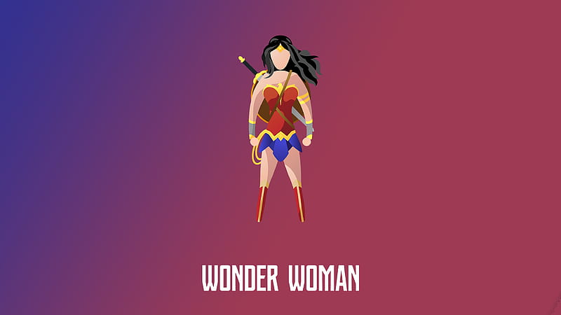 Wonder Woman Illustration , wonder-woman, superheroes, illustration, minimalism, minimalist, digital-art, behance, HD wallpaper