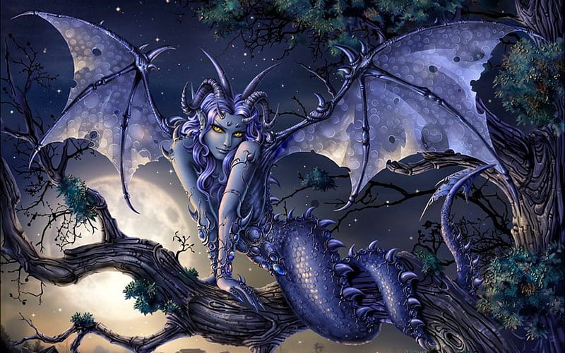 sexy dragon, pretty, fantasy, purple, serpent, dragon, woman, HD wallpaper
