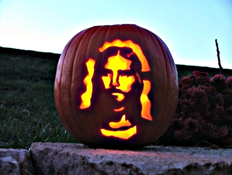 Jesus Face In Pumpkin, Pumpkin, Art, graphy, Jesus, HD wallpaper