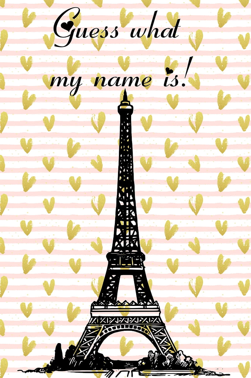 My Name Is Paris, black, glitter, corazones, paris, pink, tower, HD phone  wallpaper | Peakpx