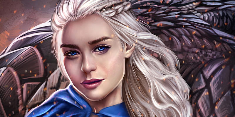 Daenerys Targaryen Fan Artwork, game-of-thrones, tv-shows, daenerys-targaryen, artist, artwork, digital-art, HD wallpaper