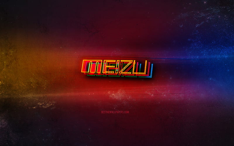 Meizu logo, light neon art, Meizu emblem, Meizu neon logo, creative art, Meizu, HD wallpaper