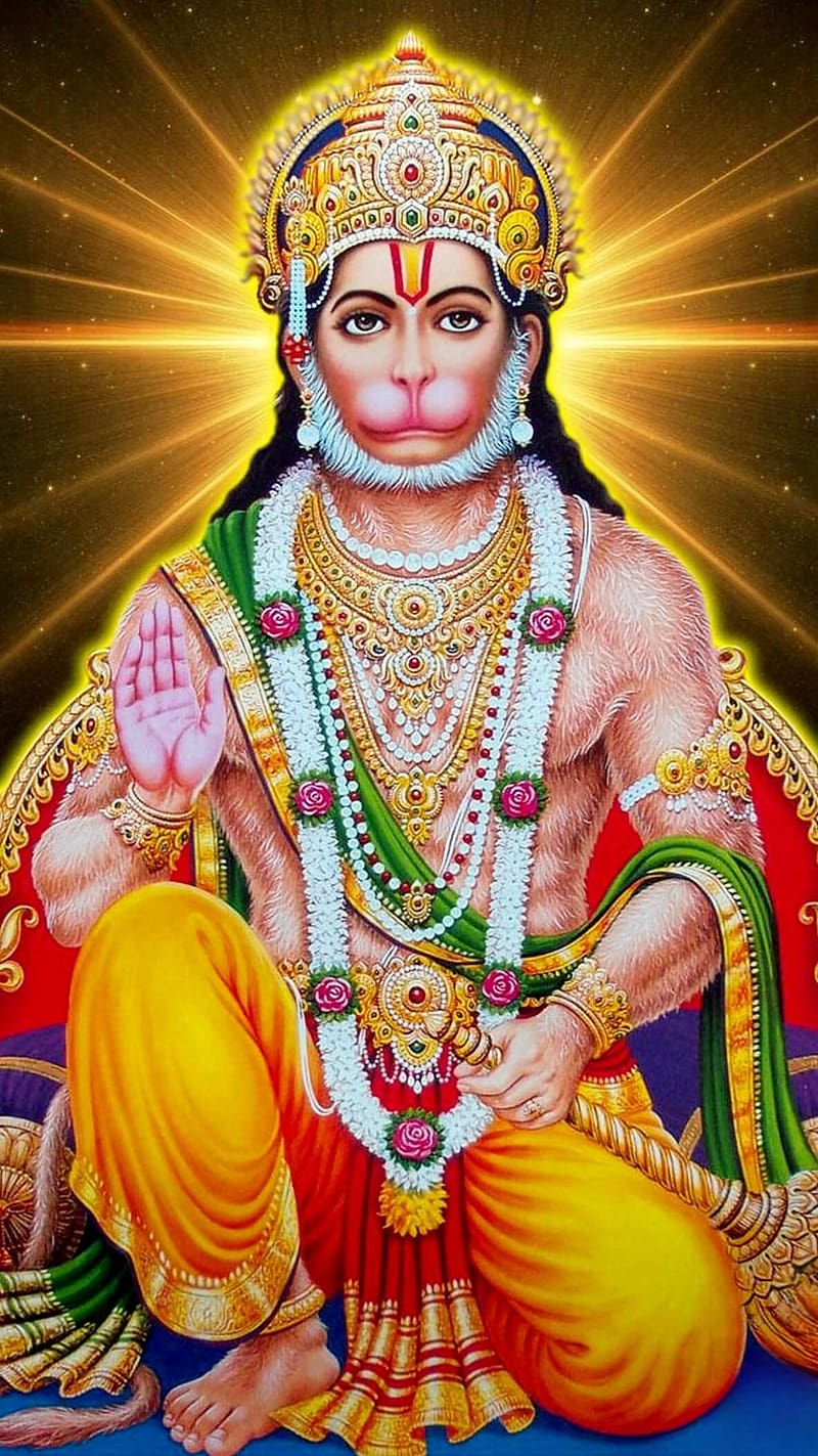 Bajrangbali Baba, Shiny Background, bajrangbali baba ke, lord hanuman, hindu god, bhakti, devotional, HD phone wallpaper