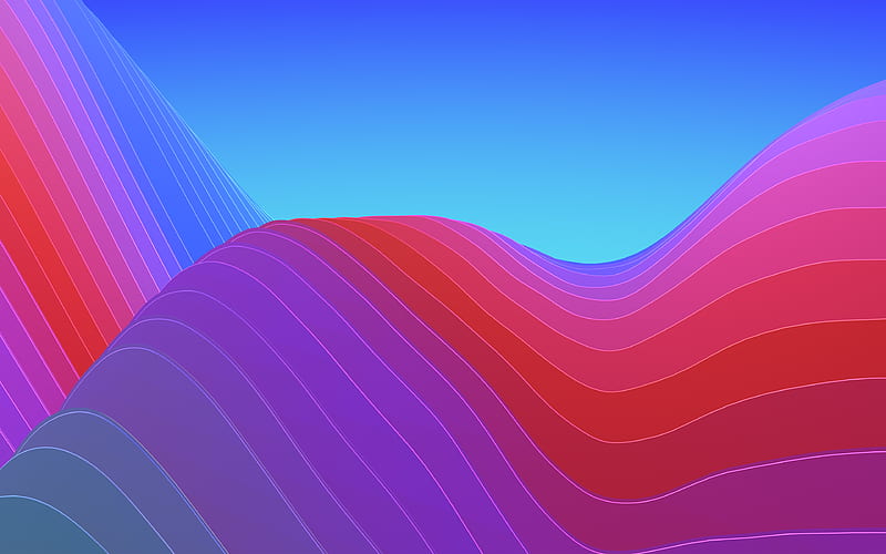 abstract waves, curves, creative, ios 11, Iphone X, geometry, 3d art, HD wallpaper