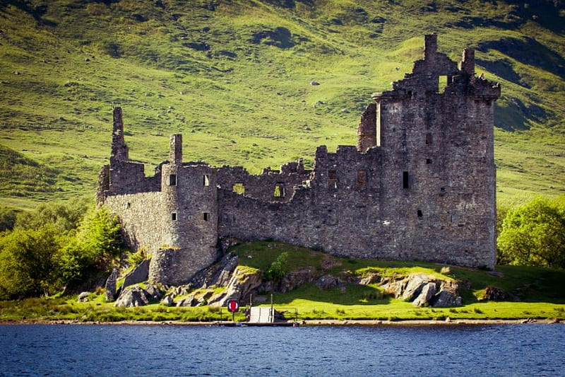 Kilchurn Castle on Loch Awe - Scotland, Scottish Castles, Scottish Highlands, Kilchurn Castle, Scotland, Loch Awe, HD wallpaper