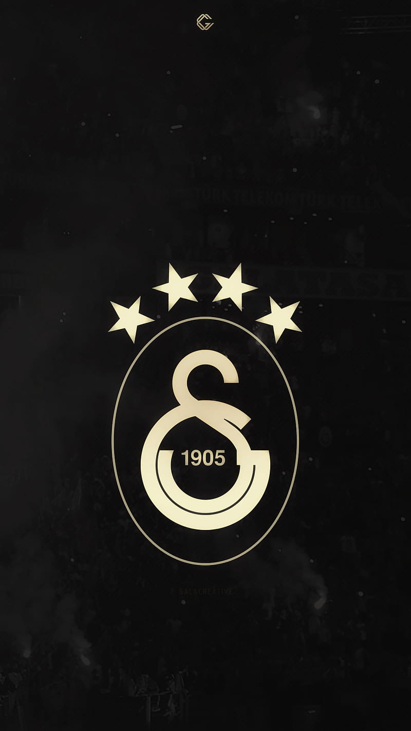 Galatasaray, aslan, black, cimbom, gala creative, gs, HD phone wallpaper