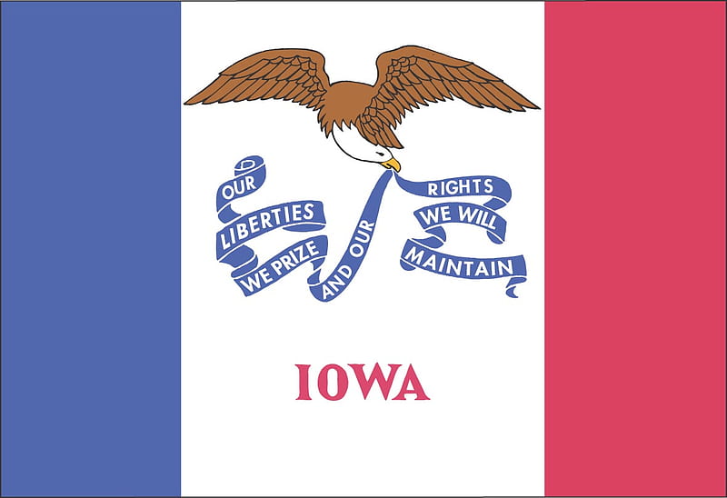 IOWA STATE FLAG, colorful, symbol, state, american, flag, HD wallpaper