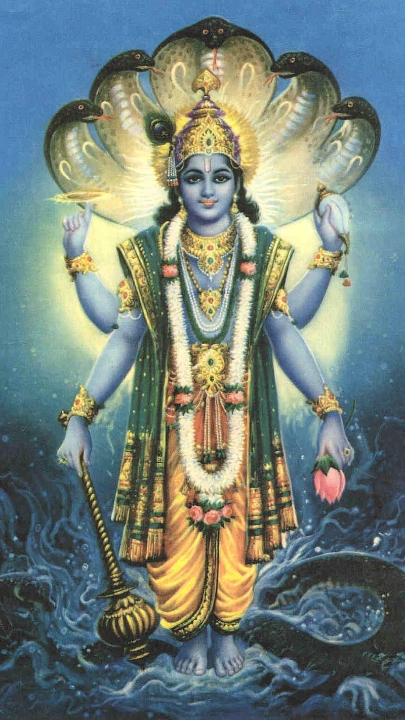 Vishnu Bhagwan Ka, vishnu god, vishnu, lord, god, HD phone wallpaper