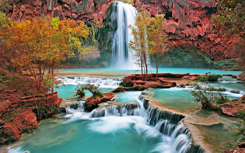Spectacular waterfalls, HD wallpaper