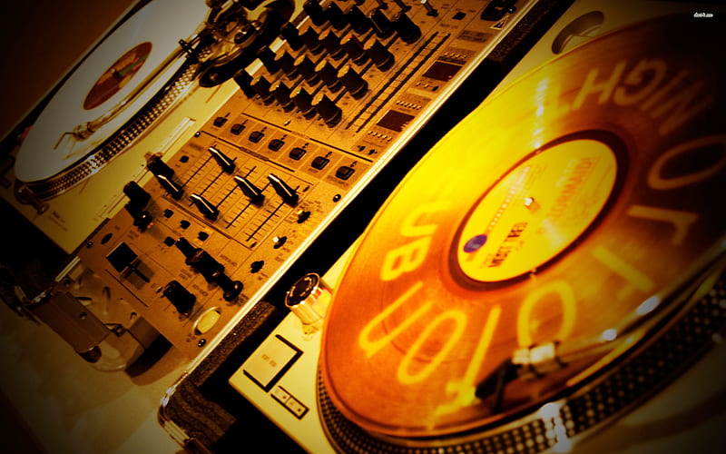 turntable, stylus, lever, knobs, HD wallpaper