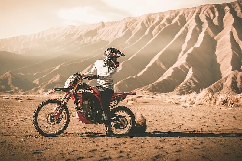 motocross, dirt, off-road, helmet, motorcycle, Vehicle, HD wallpaper