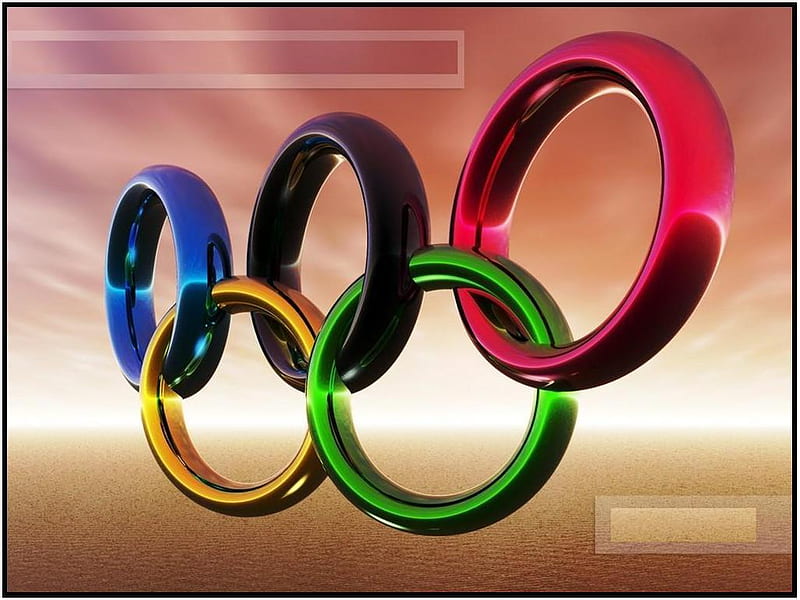 Premium Photo | Olympic rings on white background