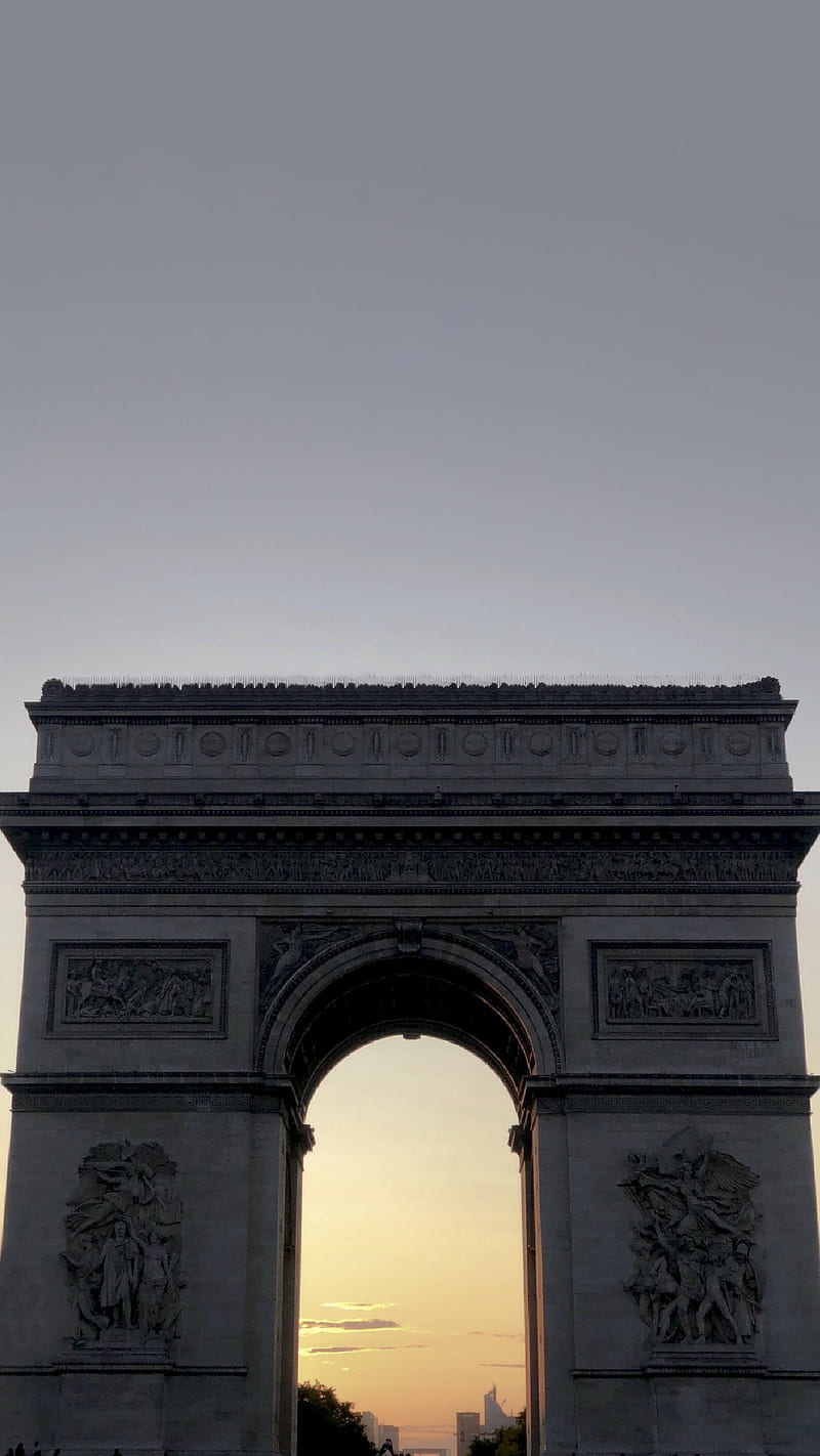 Arc de Triomphe, Arc, Paris, HD phone wallpaper