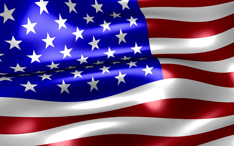 3D US Flag, USA flag, American 3d flag, US national symbol, Flag of USA, 3d flags, HD wallpaper