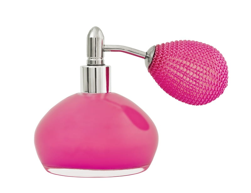 Perfume bottle, perfume, glass, white, fragrance, pink, HD wallpaper