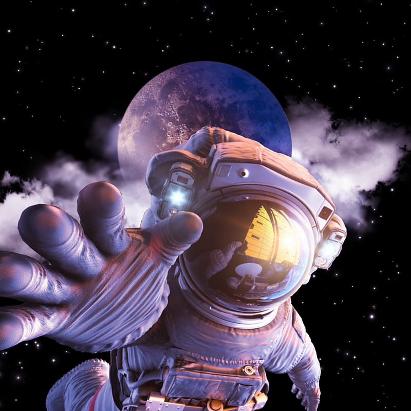 Astronaut, astonaut, blue, destiny, space, spacewalk, universe, HD phone wallpaper