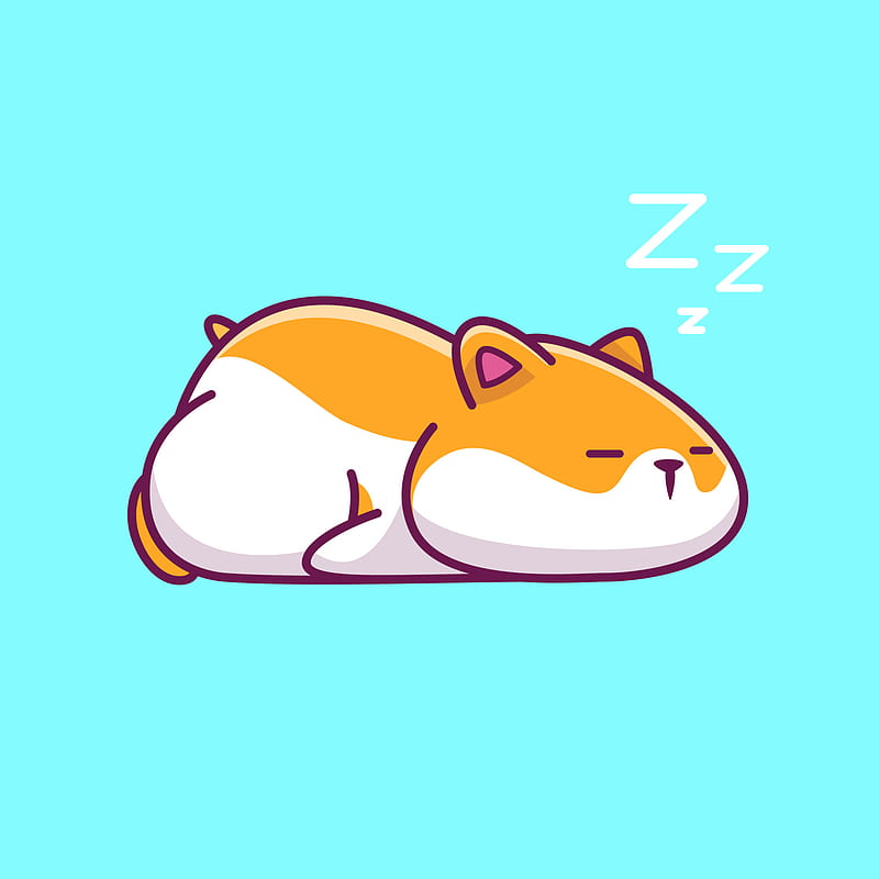 Cute Hamster Sleeping Cartoon Vector Icon Illustration. Animal Nature Icon Concept Isolated Premium Vector. Flat Cartoon Style 5529982 Vector Art at Vecteezy, HD phone wallpaper