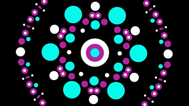Colorful Geometry Circles, HD wallpaper