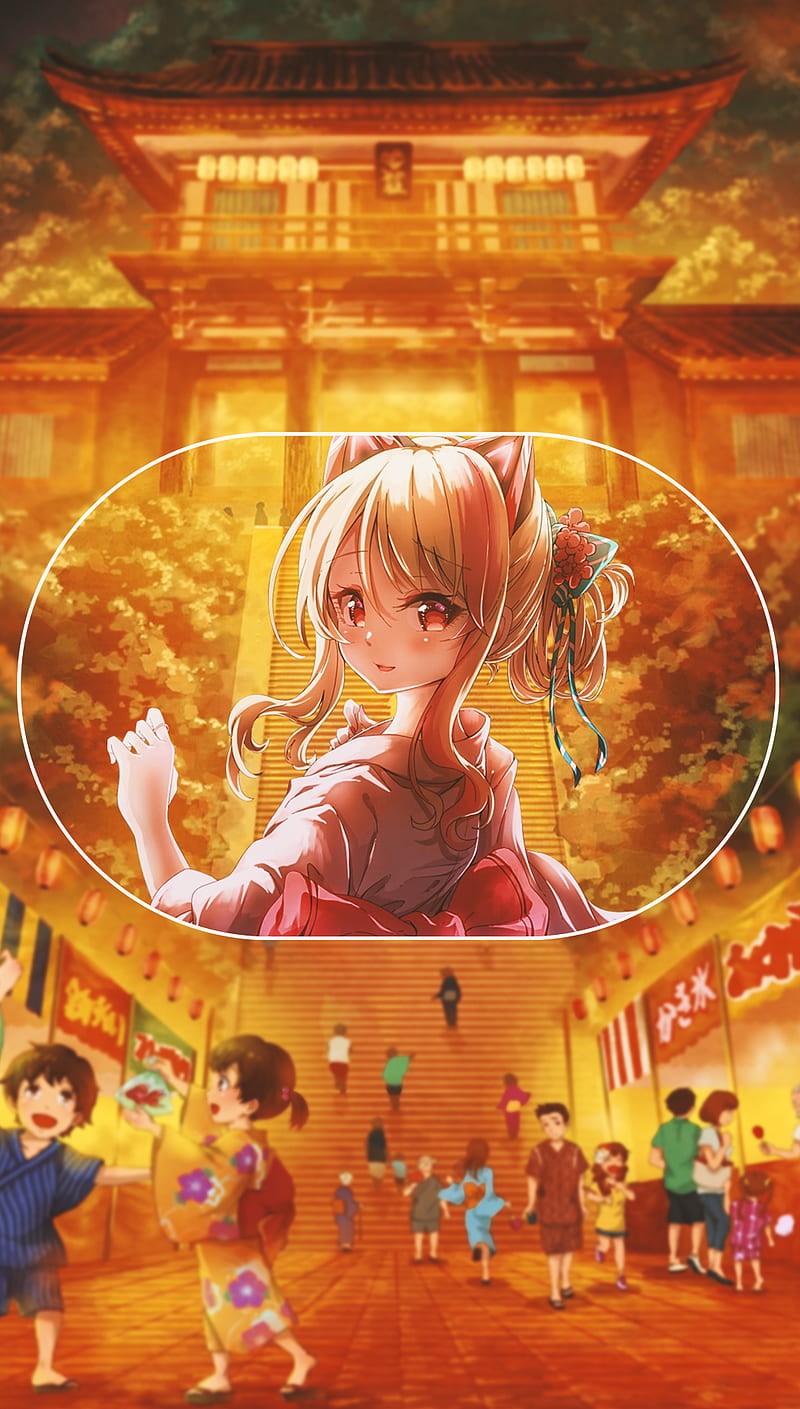 anime, anime girls, -in-, blonde, red eyes, HD phone wallpaper