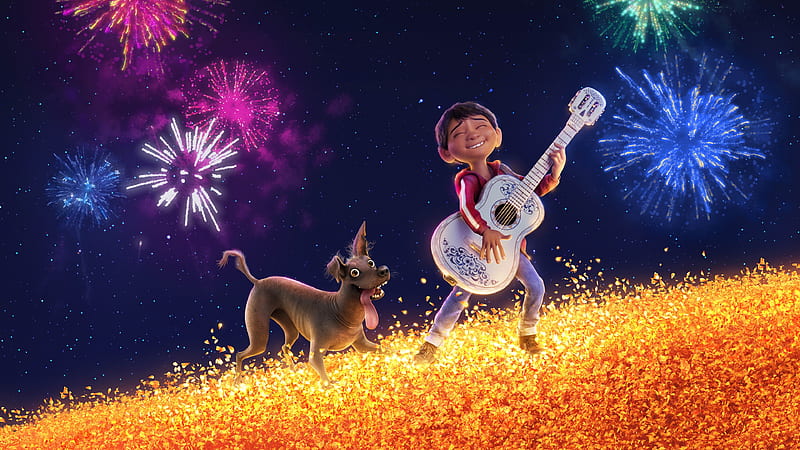 Miguel, Dante Coco, 3d-animation, 2017 Movie, Pixar, Disney, HD wallpaper
