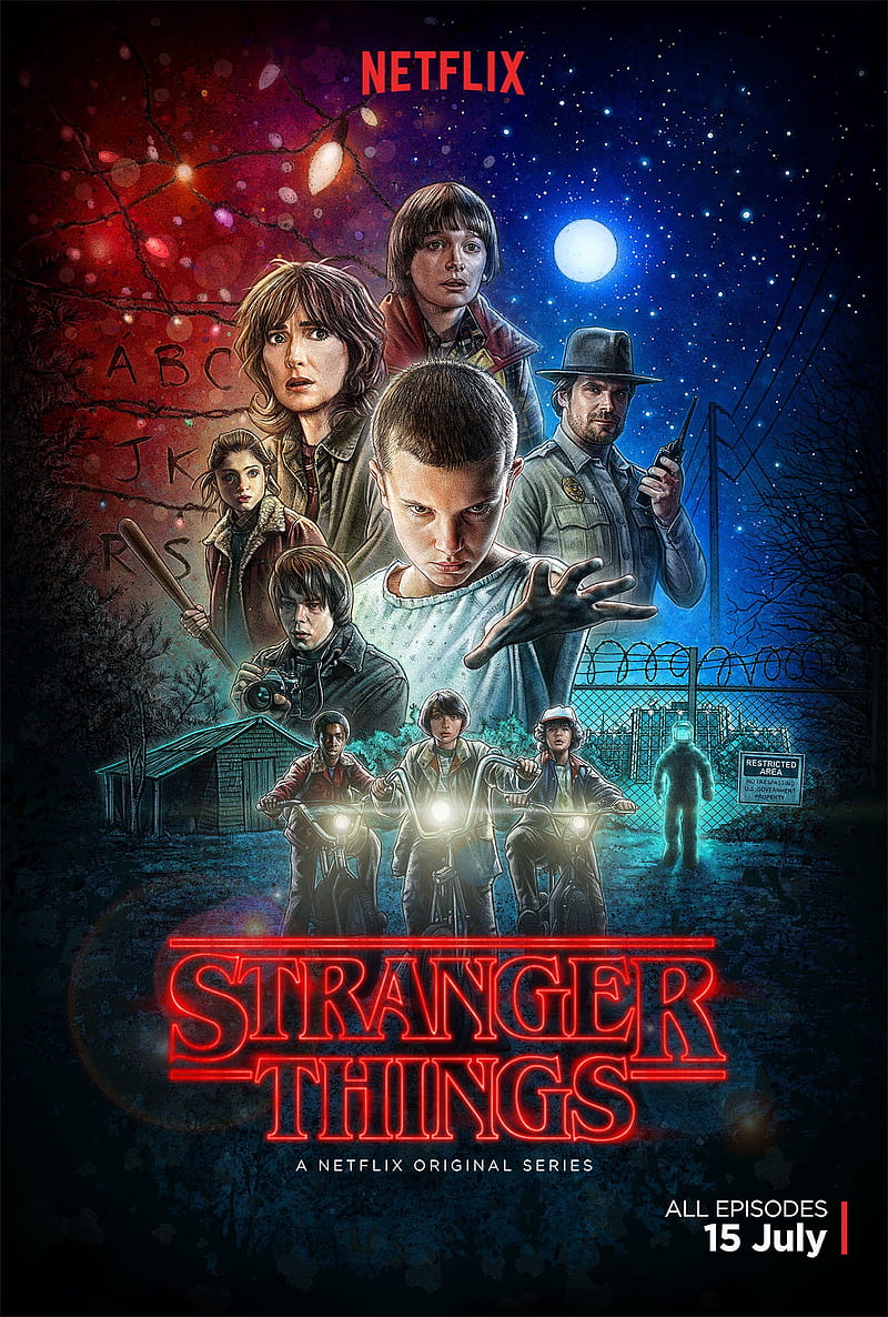 Stranger Things, Netflix, poster, HD phone wallpaper