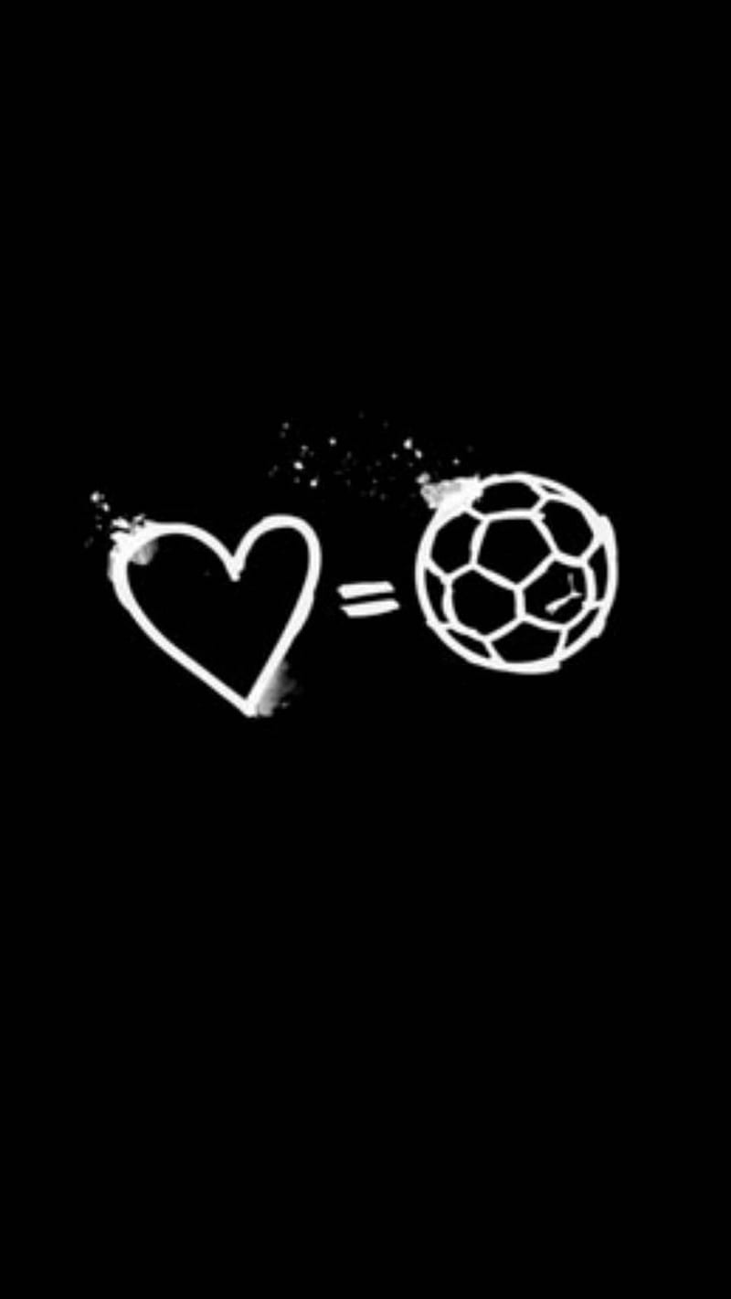Love soccer, dark, HD phone wallpaper