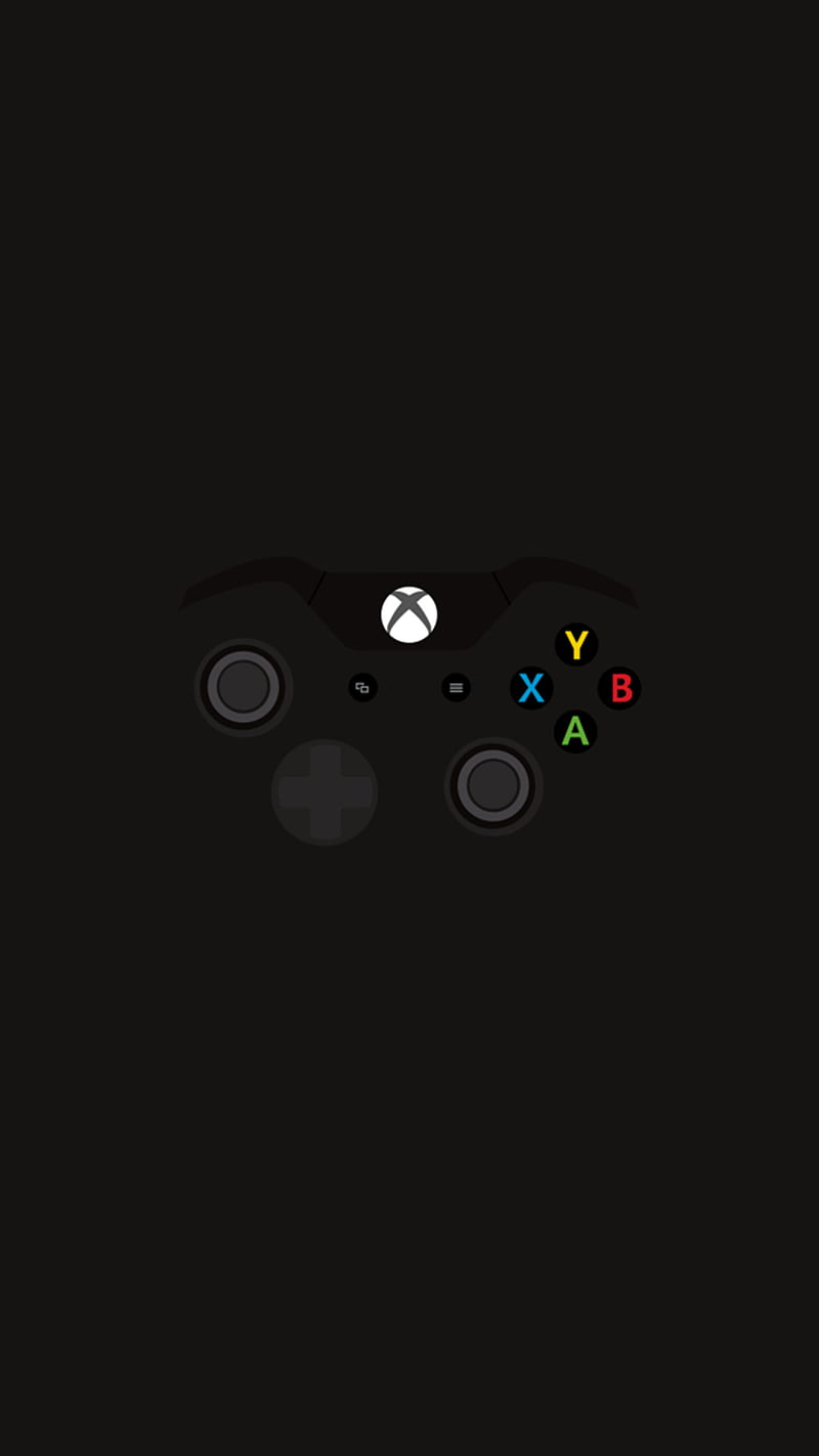 Xbox, black, controller, dark, games, gray, minimalist, one, HD phone wallpaper