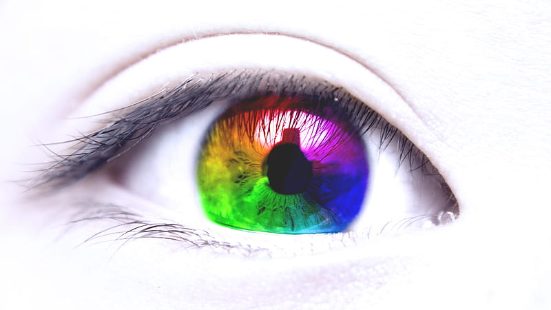 Colorful Eye, colorful, eye, bonito, abstract, fantasy, 3d, human, awesome, hop, HD wallpaper