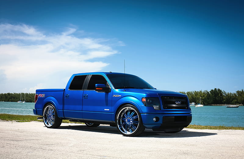 2015-Ford-F-150, Ford, Tint, Blue, Truck, HD wallpaper