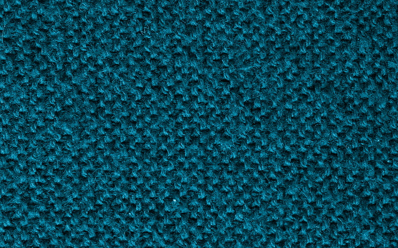 blue knitted textures, macro, wool textures, blue knitted backgrounds, close-up, blue backgrounds, knitted textures, fabric textures, HD wallpaper