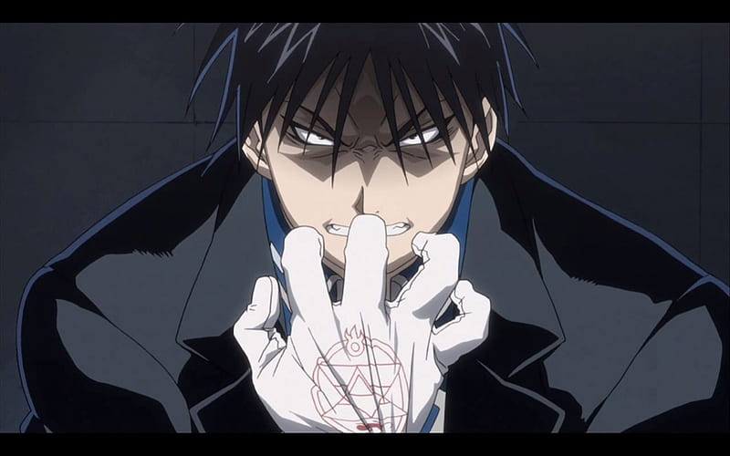 Colonel Roy Mustang, inferno, death, roy mustang, full metal, alchemist, fire, mustang, rage, revenge, envy, roy, fight, full metal alchemist, HD wallpaper