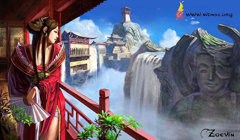 Antique Beauty & Royality , fantasy, 3d, ancient times, girl, cg, china, HD wallpaper