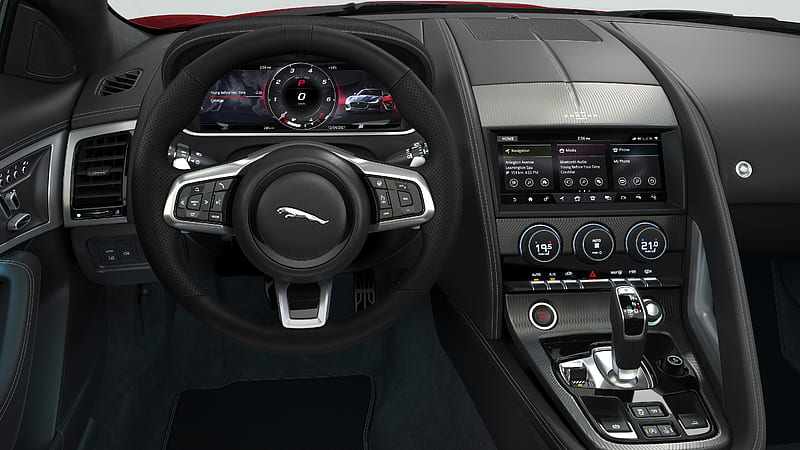 Jaguar F-Type R-Dynamic Black Convertible 2021 Interior, HD wallpaper