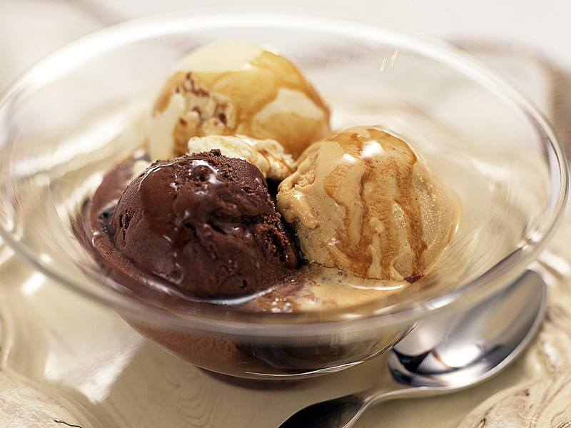 Ice cream, ice-cream, delicious, food, chocolate, summer, HD wallpaper