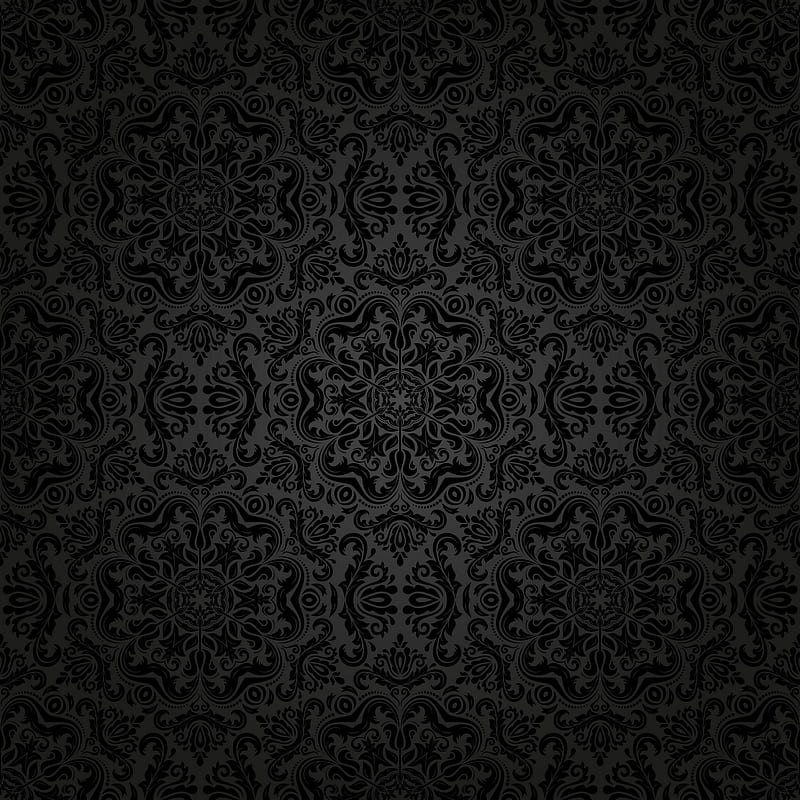 Black Ornament, black, ornament, HD phone wallpaper